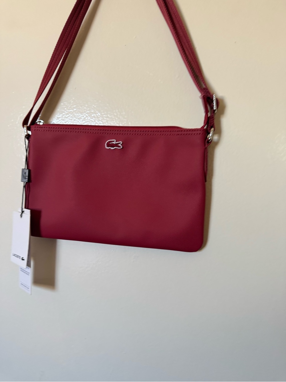 Lacoste Women's Burgundy Crossbody Bag
